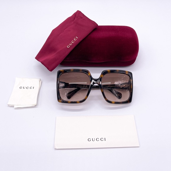 NEW GUCCI WOMEN HAVANA SUNGLASSES - Picture 6 of 7